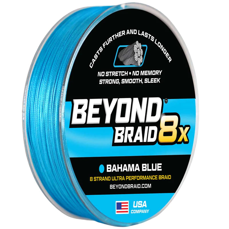 Beyond Braid - 8X Ultra Performance 8 Strand - Bahama Blue – Paradise  Tackle Co